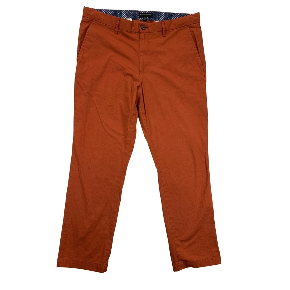 Banana Republic Pants Mens 36x32 Rust Burnt Orange‎ Aiden Chino Slim Fit